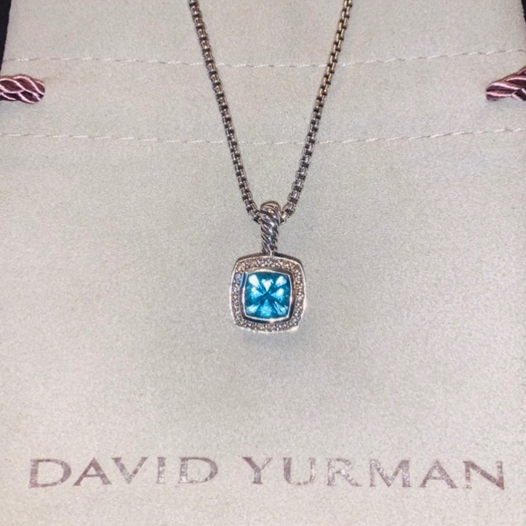 David Yurman Jewelry - David Yurman Petite Albion Necklace - Blue Topaz